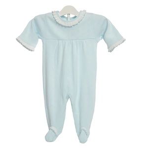 Lenora Baby Pointelle Heart Cotton Knit Footie | sz 6/9 mo